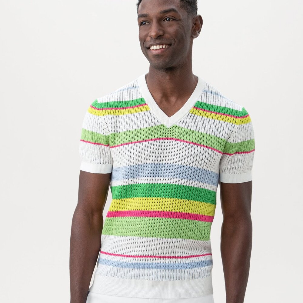 NWT Mr. Turk Davidson V Neck Pullover Sweater Shirt $228